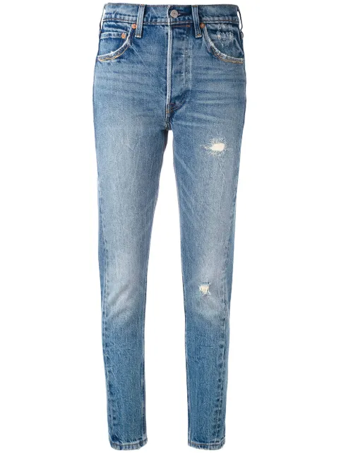 levi's 501 skinny altered jeans