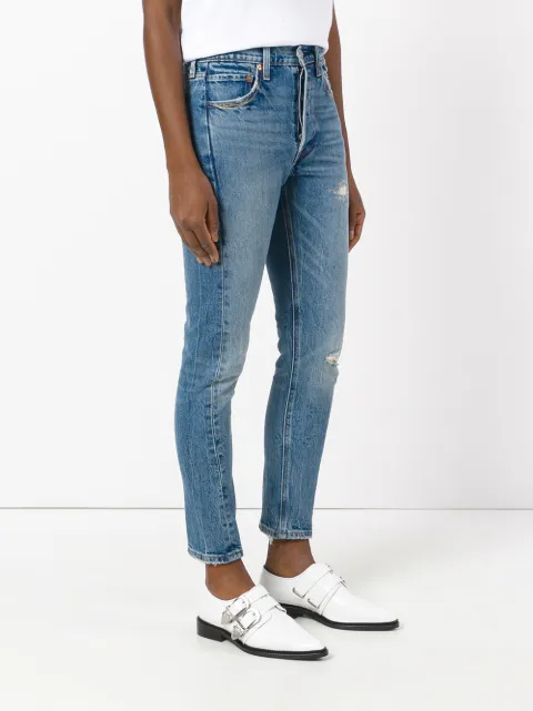 levi's 501 skinny altered jeans