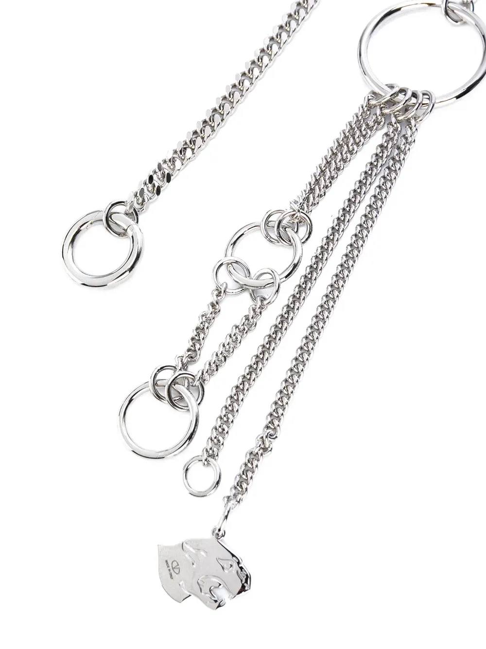 Valentino Statement-charms Keychain In Metallic