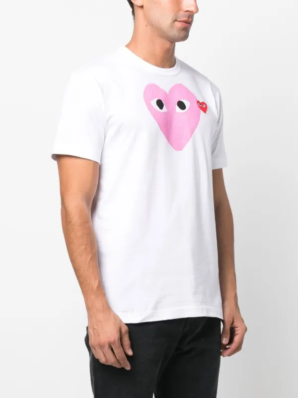 Comme Des Gar ons Play T shirt Con Stampa a Cuore Farfetch