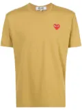 Comme Des Garçons Play heart application T-shirt - Yellow