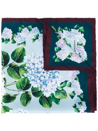 New Dolce & Gabbana Hydrangea Print Scarf For Women Sale New Dolce & Gabbana Hydrangea Print Scarf For Women Sale