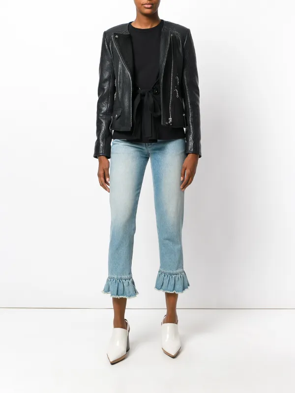 Isabel Marant Étoile Kankara Textured Biker Jacket Farfetch