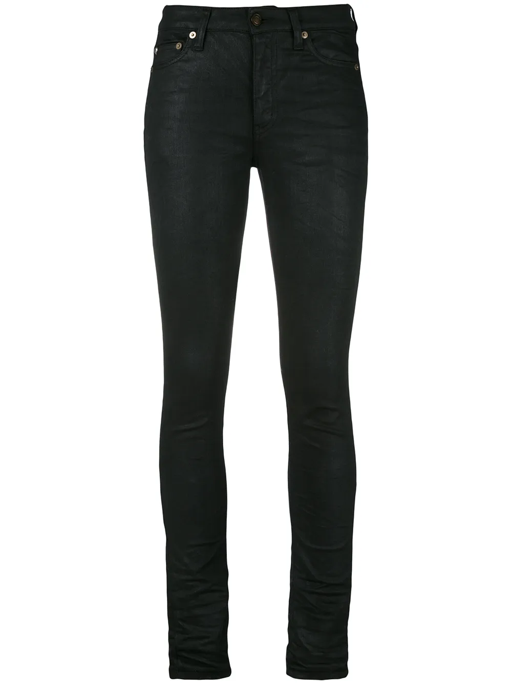 Saint Laurent Skinny-Jeans mit Gürtelschlaufen - Schwarz