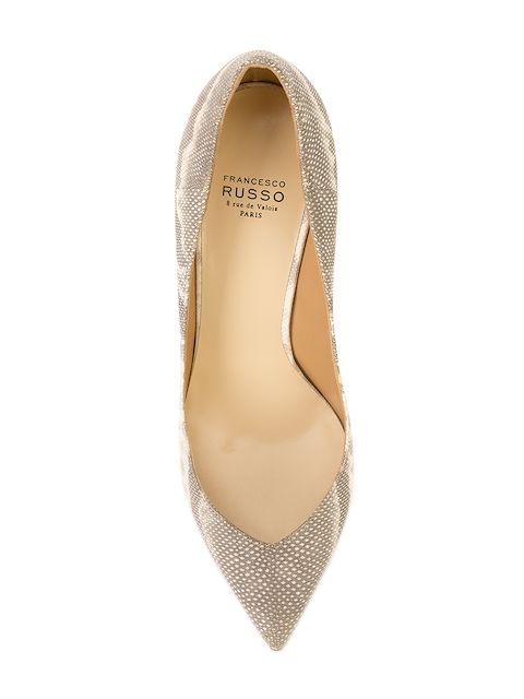 francesco russo white pumps
