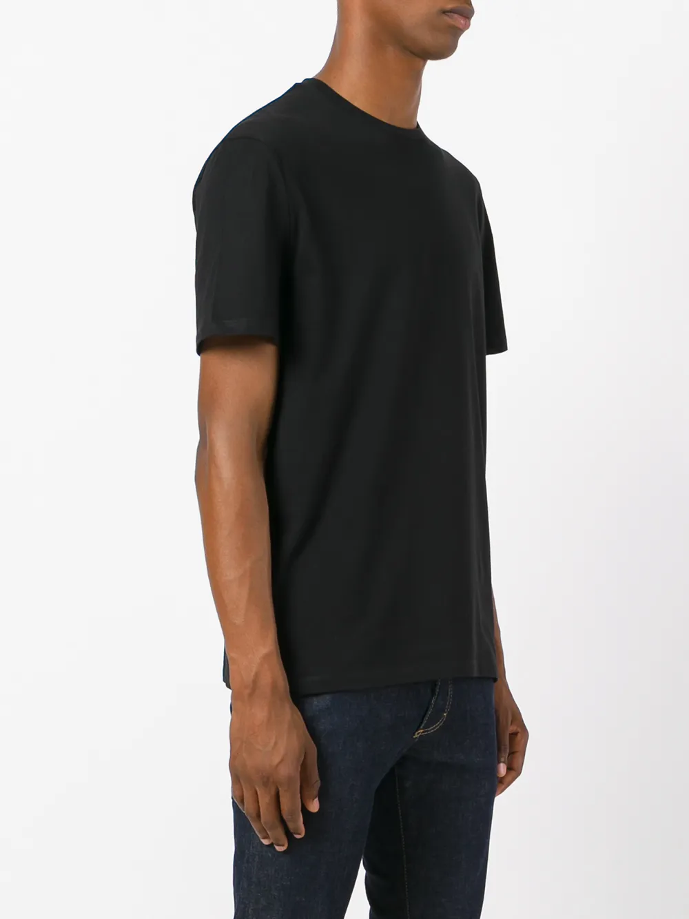 Neil Barrett klassiek effen T-shirt Zwart