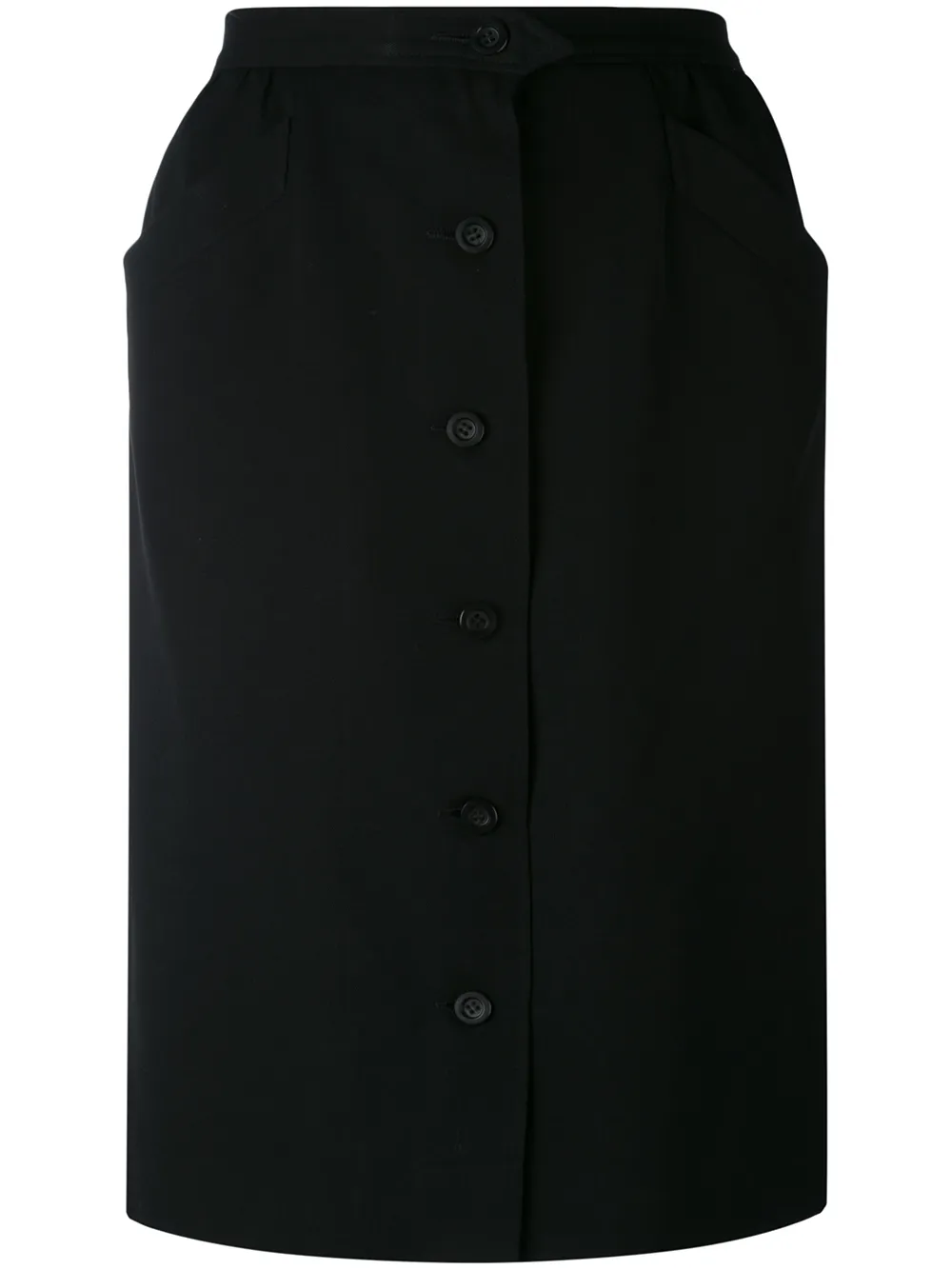 Saint Laurent Pre-Owned jupe à boutonnière devant - Noir Top Merken Winkel