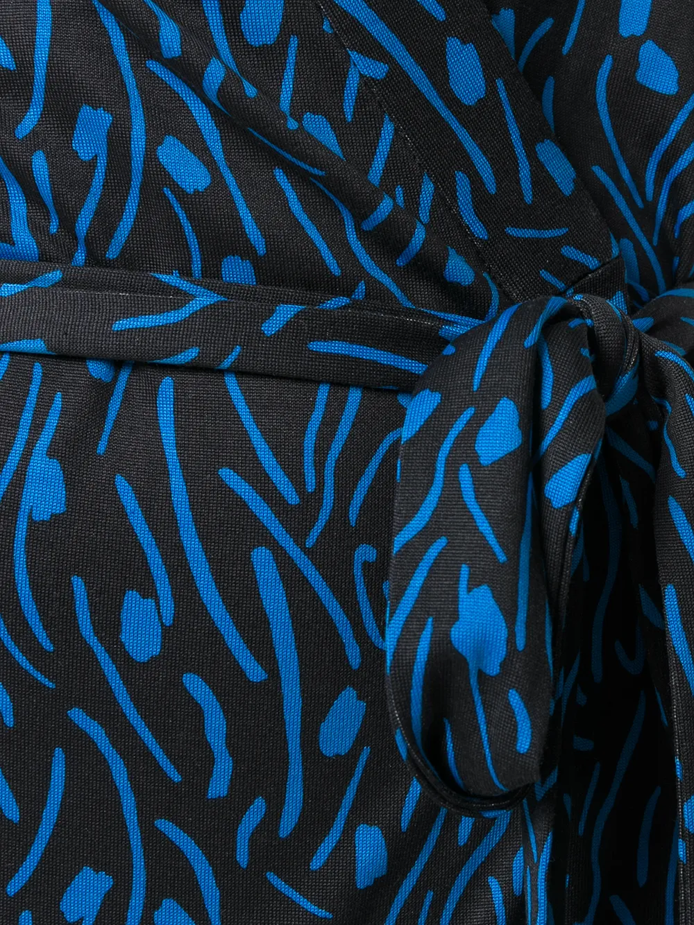 DVF Diane von Furstenberg embroidered wrap dress Zwart