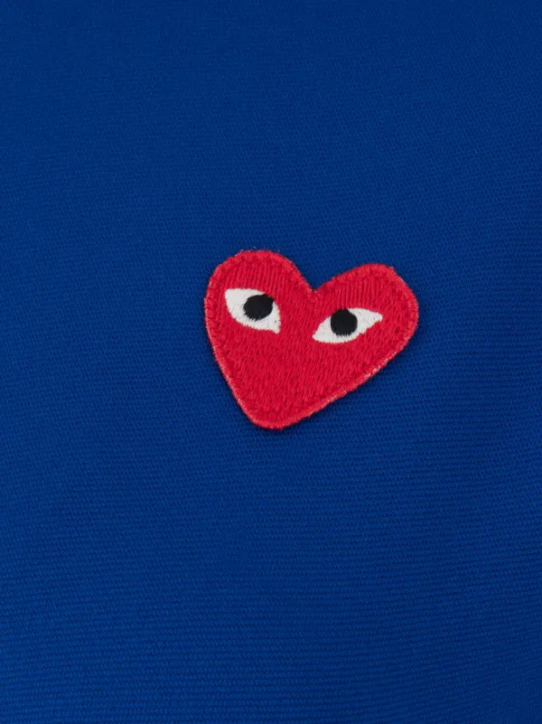 Comme Des Garçons Play Zip Up Hoodie | Blue | FARFETCH