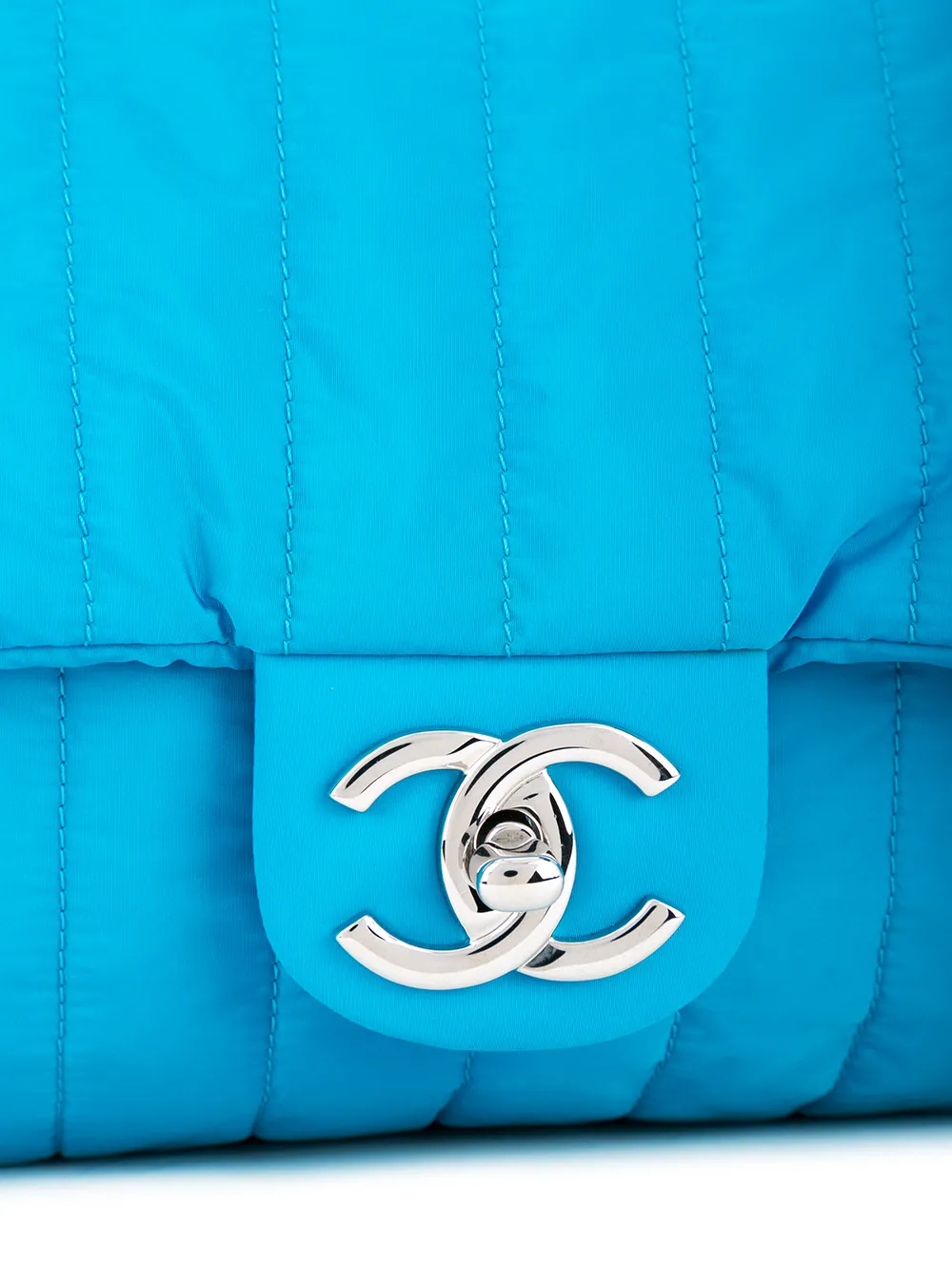 Pre-owned Chanel Mademoiselle Cc Shoulder Bag In Blue