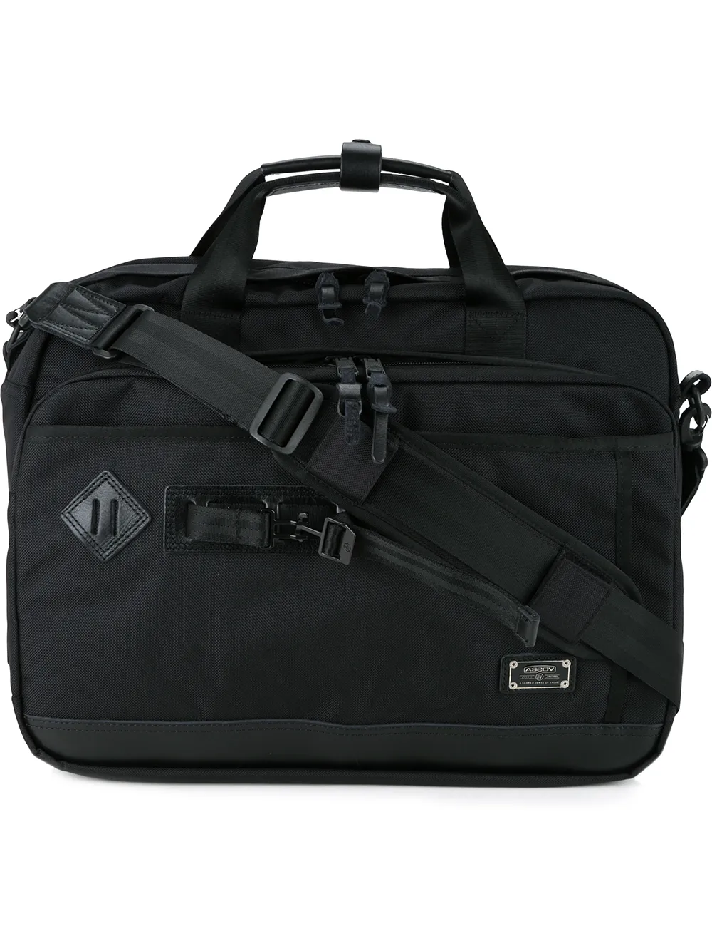 As2ov Small Ballistic Nylon Business Bag In Black