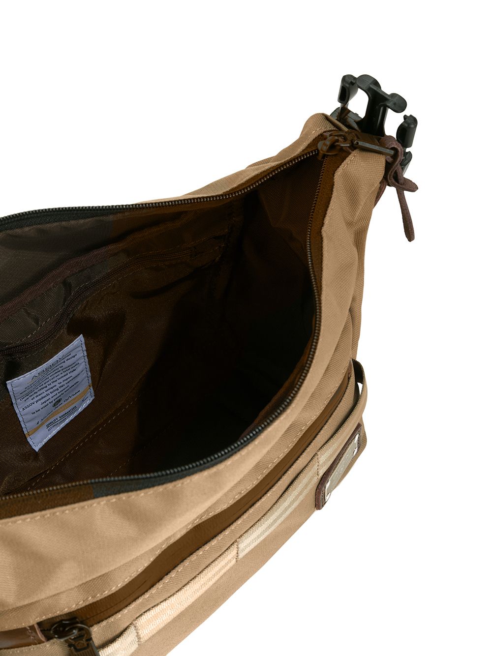 Shop As2ov Small Cordura Dobby 2way Shoulder Bag In Brown