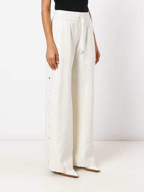 button palazzo pants