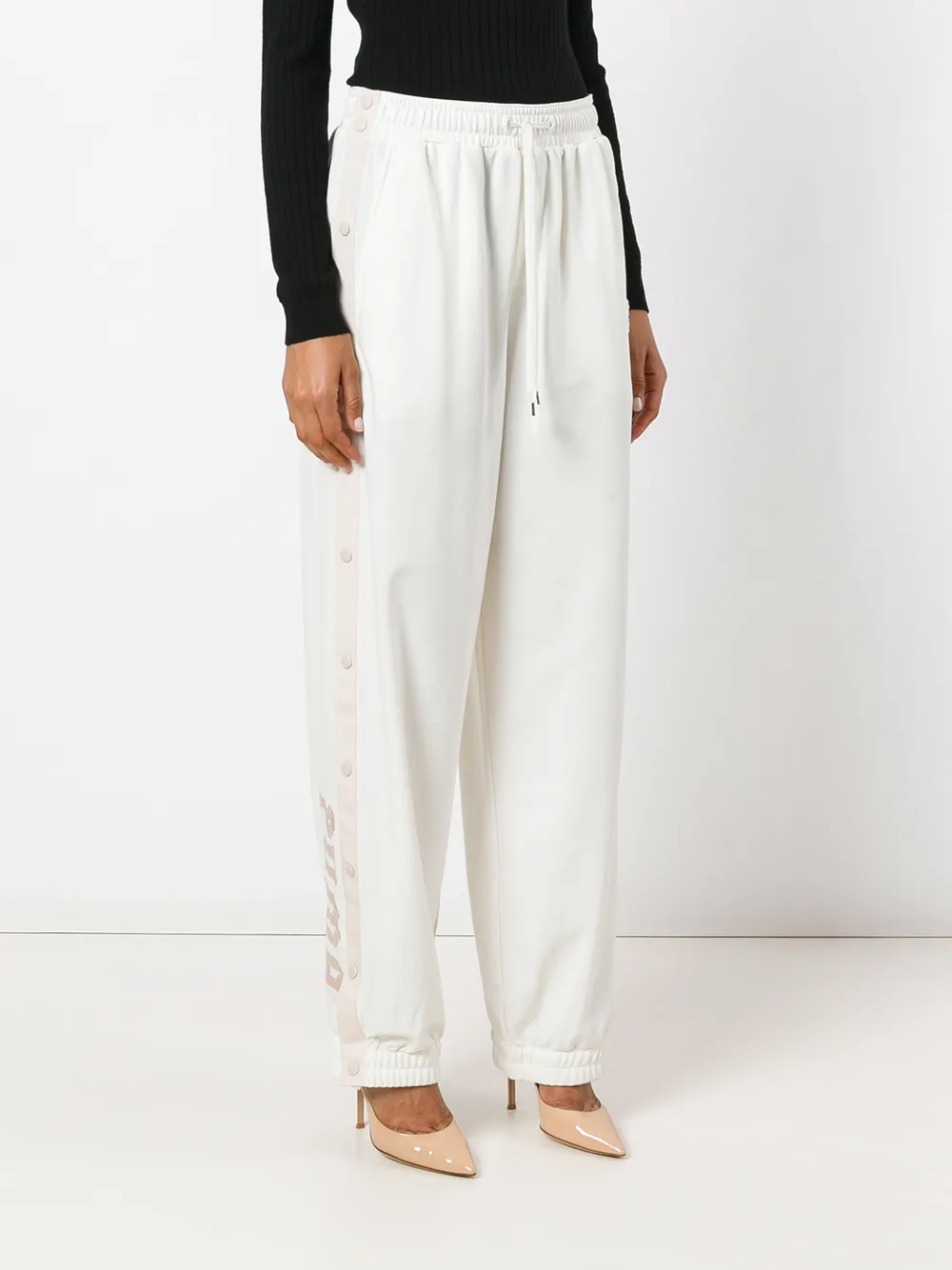 PUMA side button track pants Beige