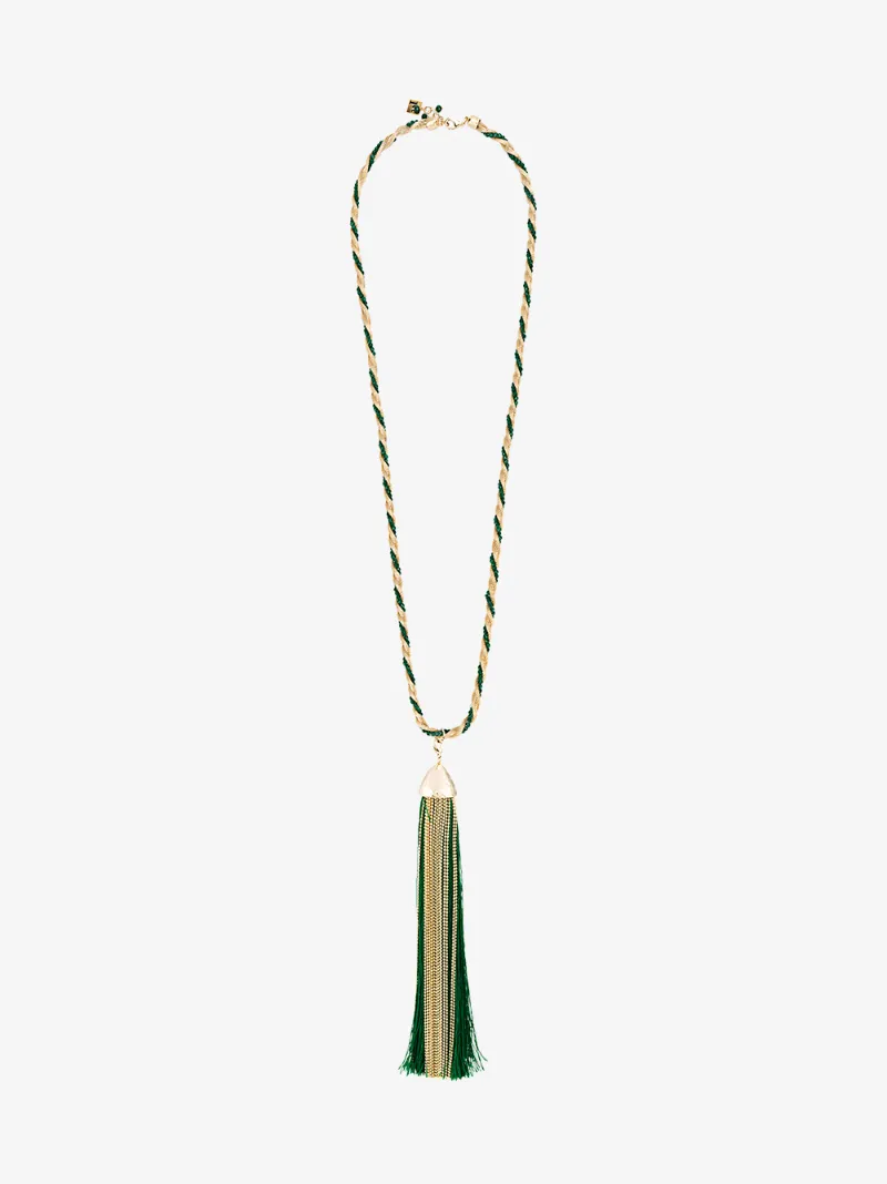 Rosantica Corda Necklace with Oversized Tassle Pendant