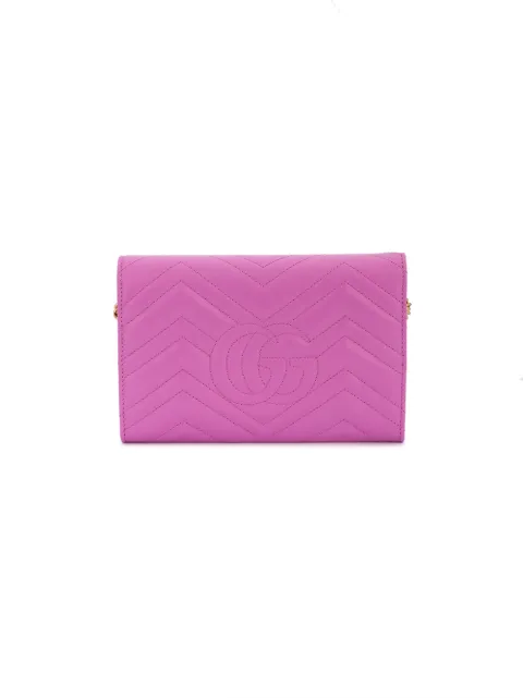 GUCCI MARMONT CHEVRON CHAIN WALLET BAG