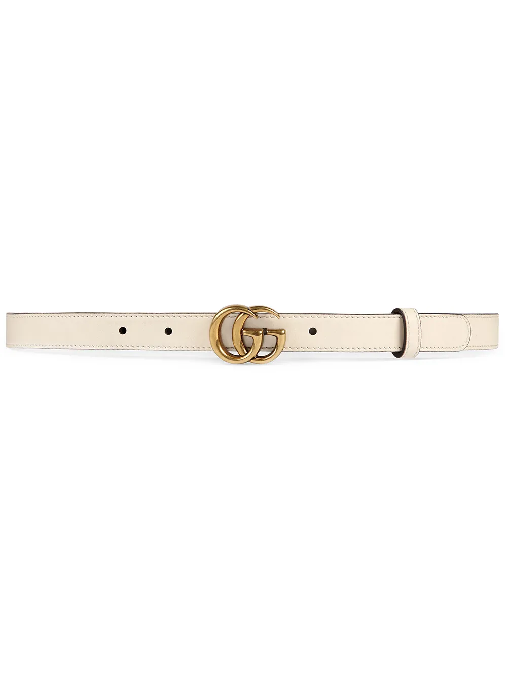 GUCCI LEATHER BELT WITH DOUBLE G BUCKLE,409417AP00T12132380