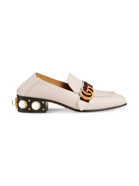 gucci pumps with pearls
