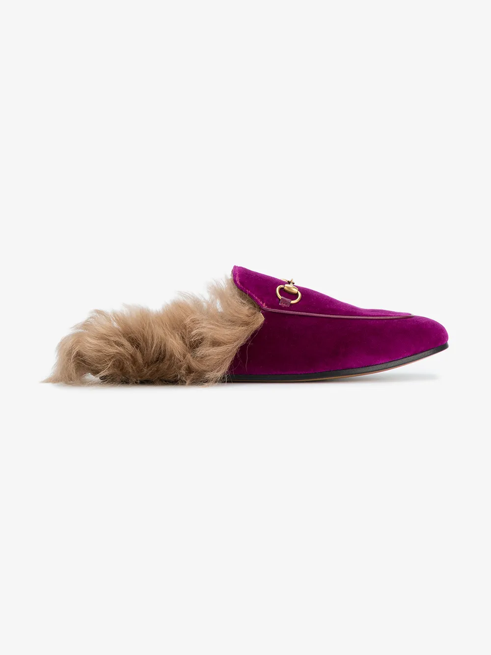 gucci velvet princetown slippers