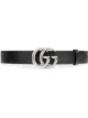 Image 1 of Gucci Leather belt with double G buckle
