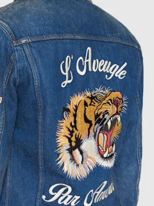 Gucci veste en jean avec broderies Clearance