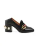 Gucci 80mm pearl heel leather pumps