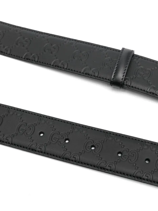 Gucci G Buckle Leather Belt Black FARFETCH AE