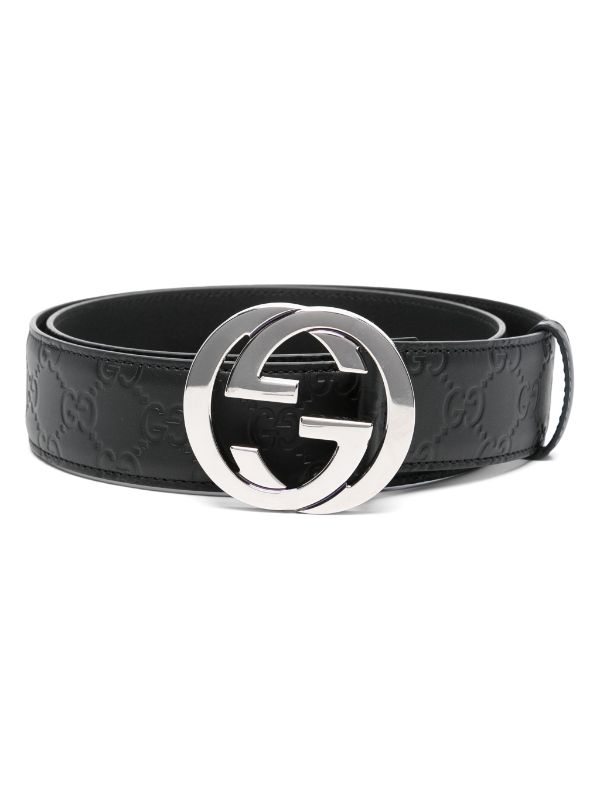 Gray gucci belt online