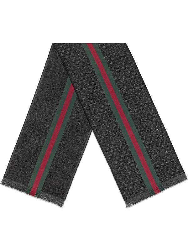 gucci jacquard knitted scarf