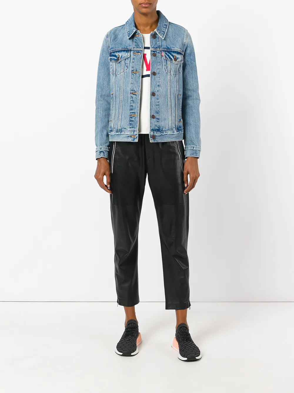 Levi's boyfriend trucker jacket Blauw
