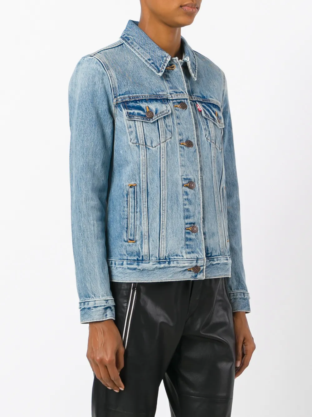 Levi's boyfriend trucker jacket Blauw