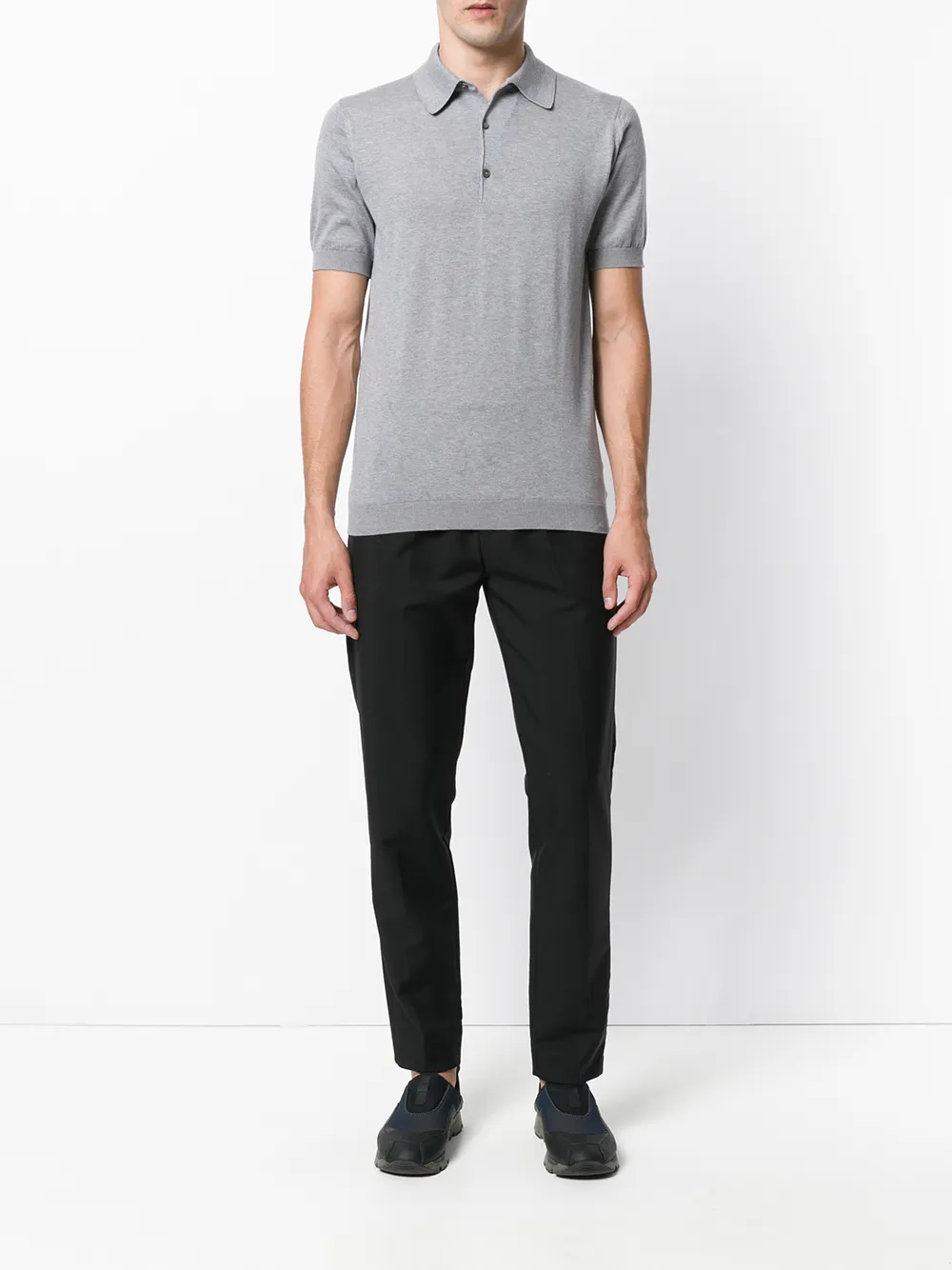  John Smedley 'adrian' Poloshirt   Grau 