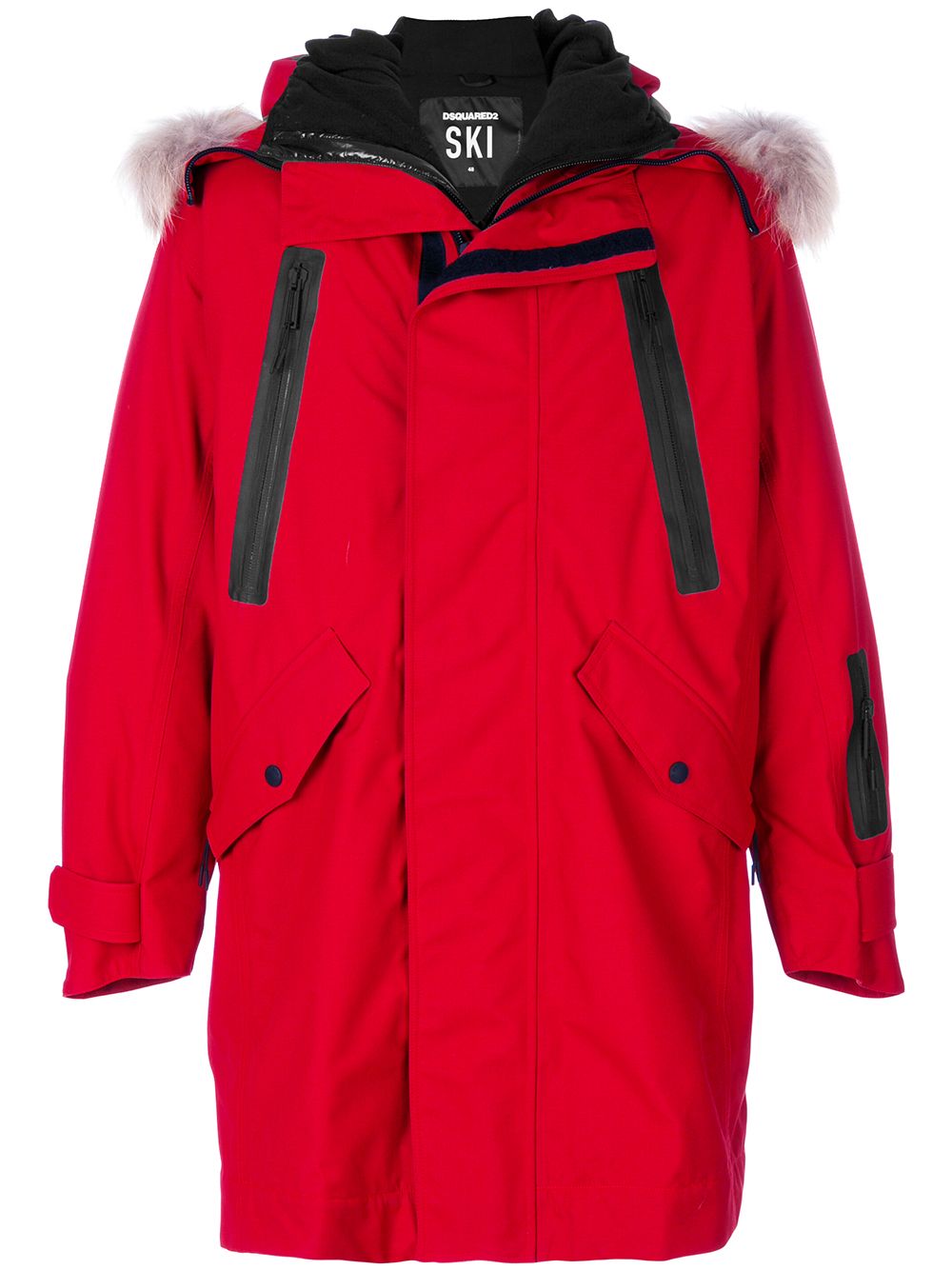 Dsquared2 пальто с капюшоном и принтом-логотипом Красный S71AA0287S48272 12135103