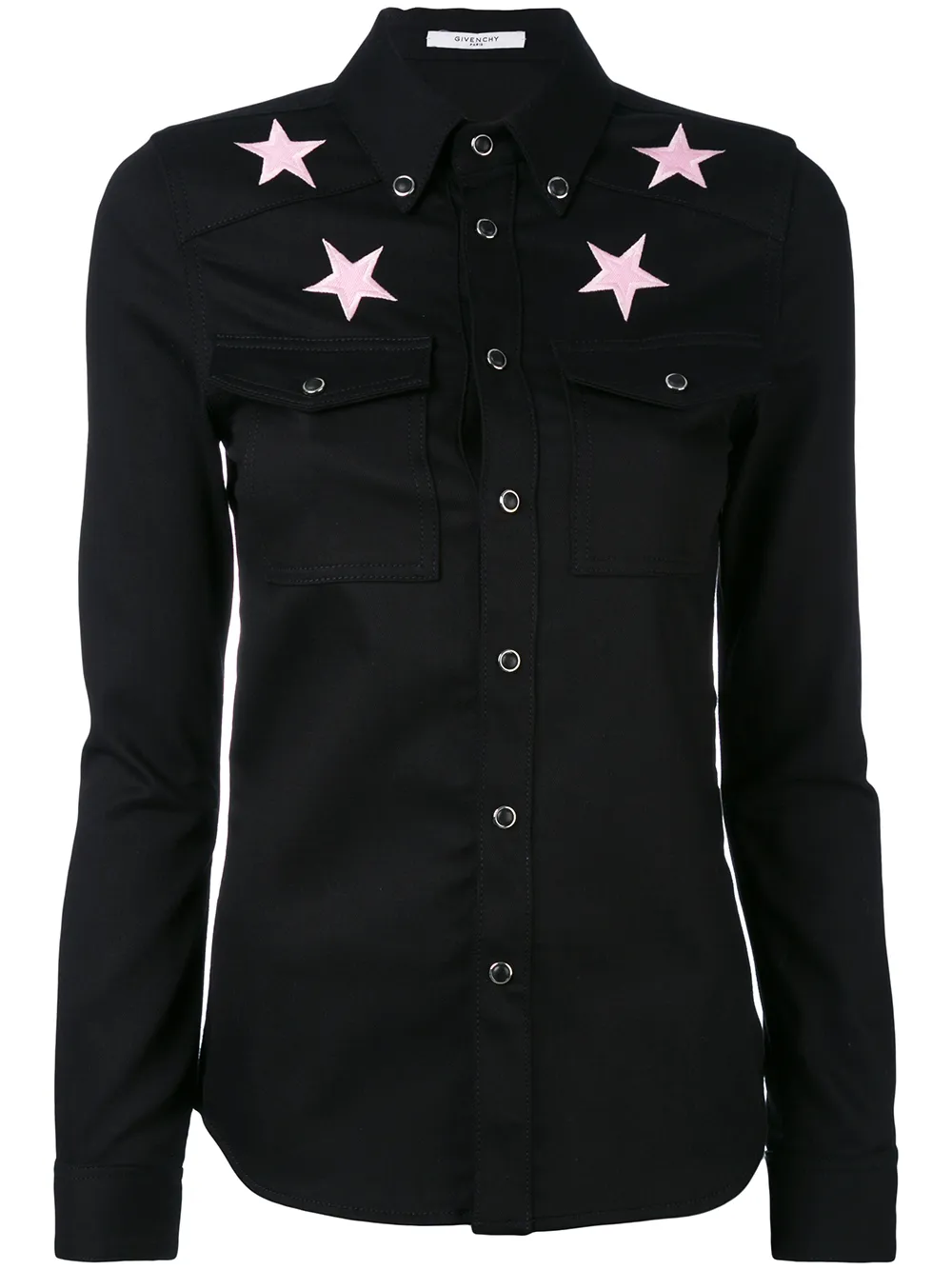 Givenchy star embroidered shirt - Black