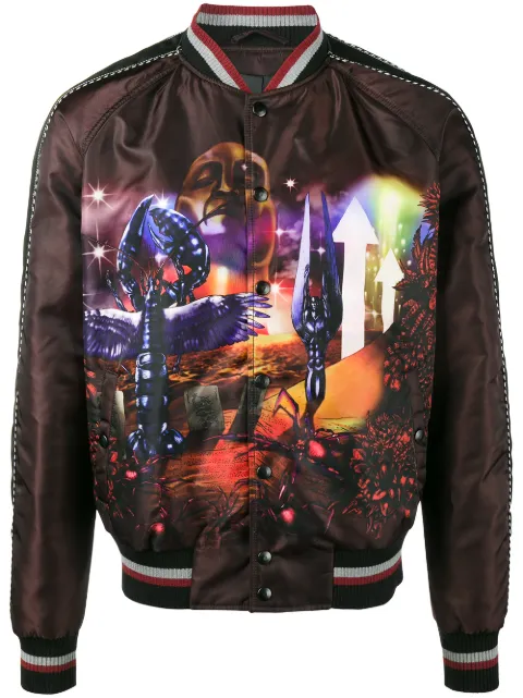Lanvin Planet Scene print bomber jacket