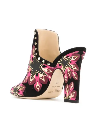 JIMMY CHOO Hustle flat suede mules Vintage rose - J6126 JIMMY CHOO Hustle flat suede mules Vintage rose - J6126