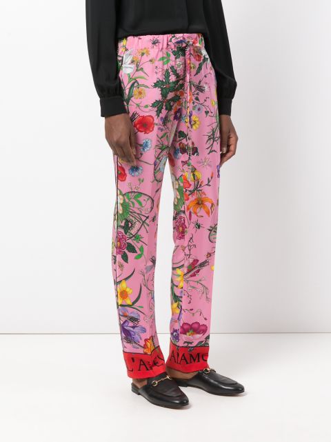 gucci floral trousers