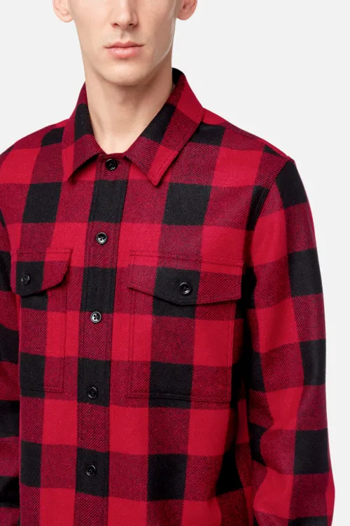 Red and black overshirt Clearance