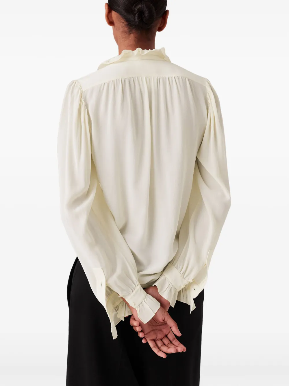 Stella McCartney Blouse met ruche Beige