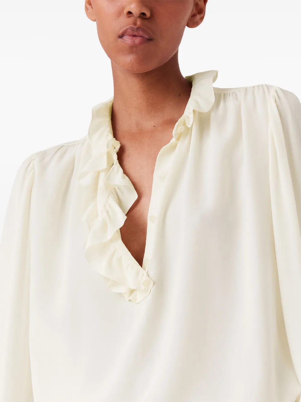 Stella McCartney Blouse met ruche Beige