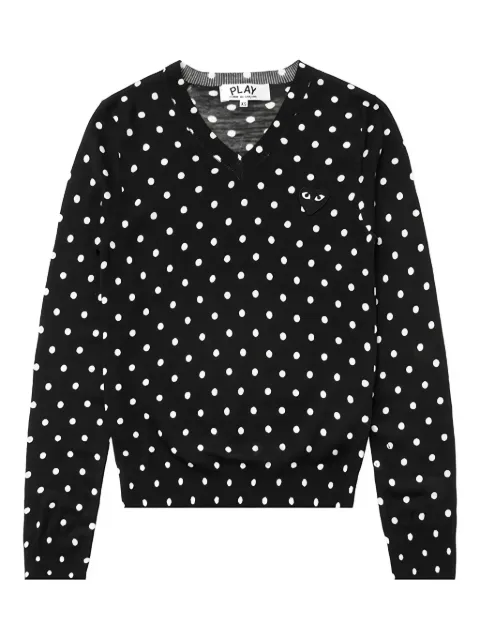 Comme Des Garçons Play polka-dot knitted sweater