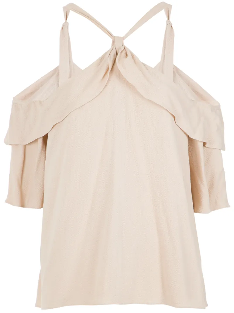 could shoulder blouse - women - Viscose - 38, 40 - NUDE & NEUTRALS