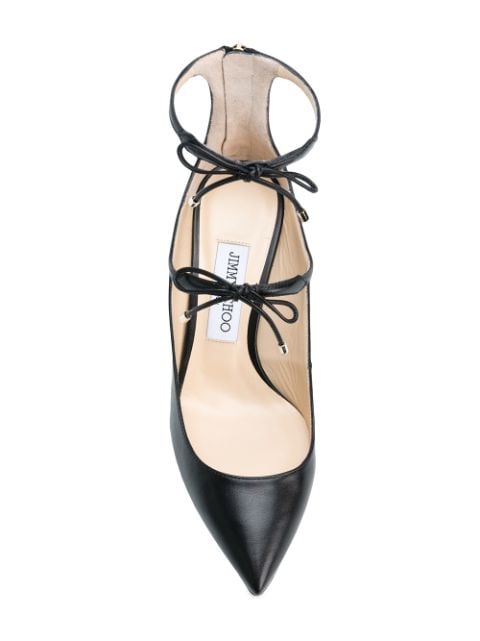 JIMMY CHOO Sage 85 Leather Pumps in Llack | ModeSens