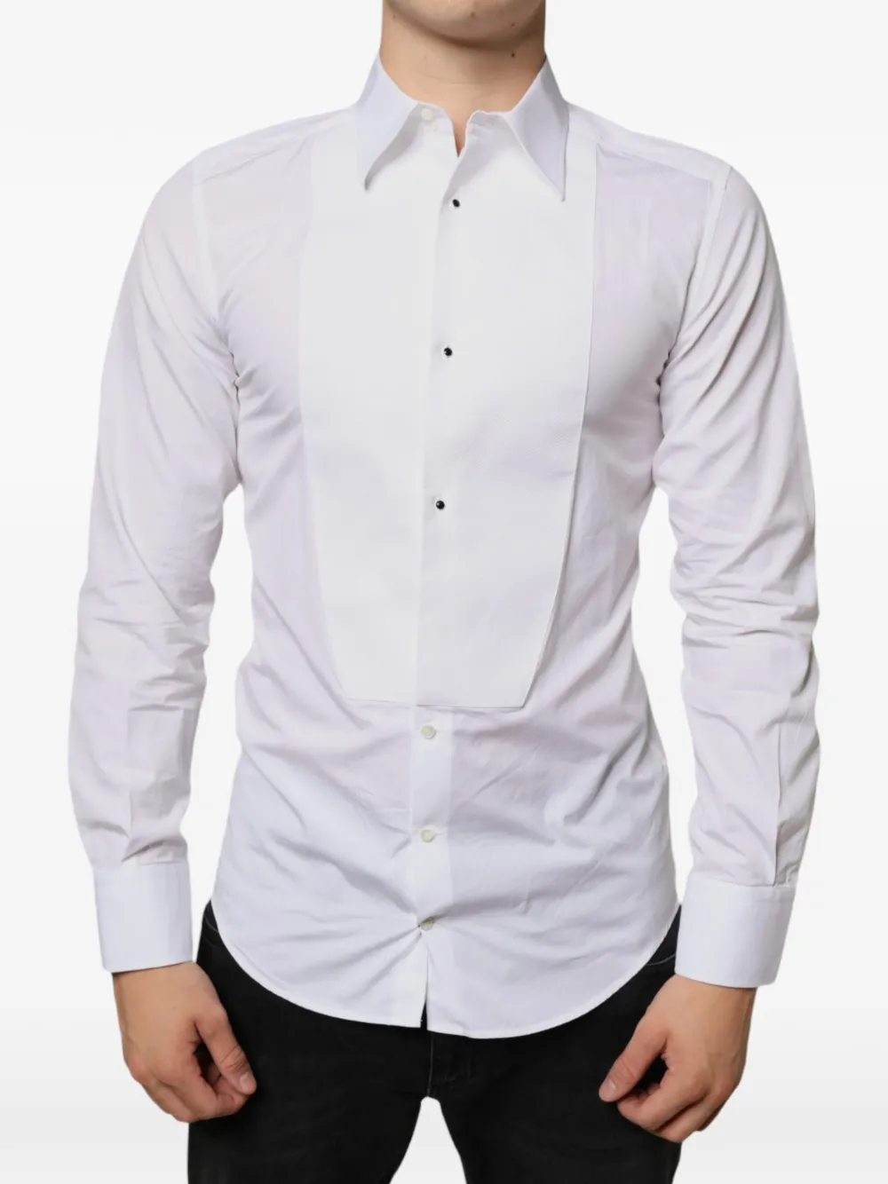 Dolce & Gabbana Hemd mit Latz - Weiß