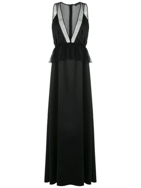 Olympiah mesh panels gown
