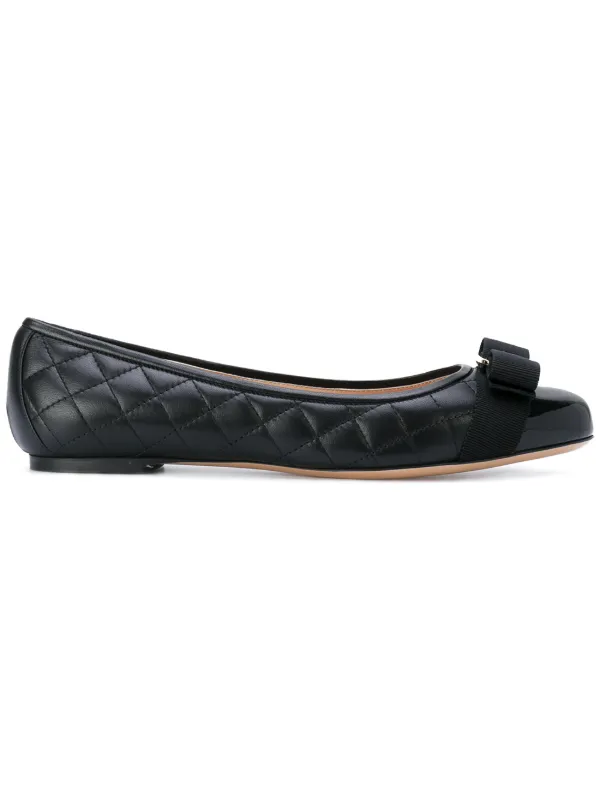 Salvatore Ferragamo Vara Leather Ballerina Flats Farfetch Com