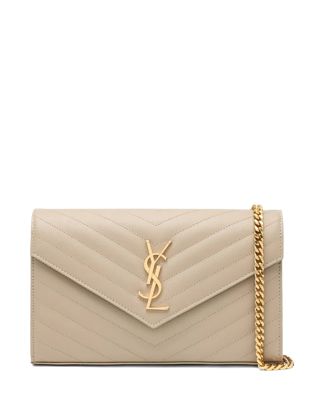 Saint Laurent 'Monogram' Schultertasche - Nude