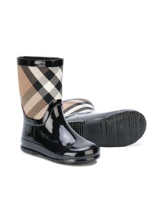 burberry rain boots kids grey