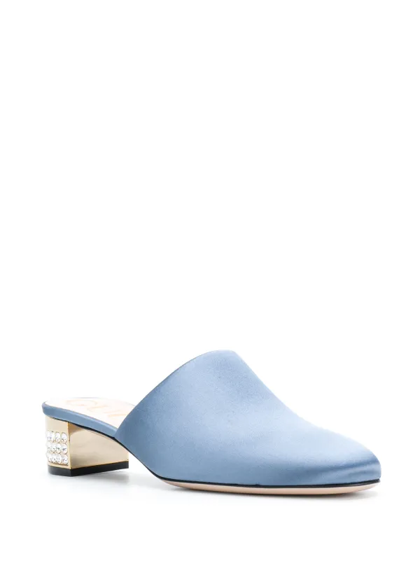 embellished mule heels