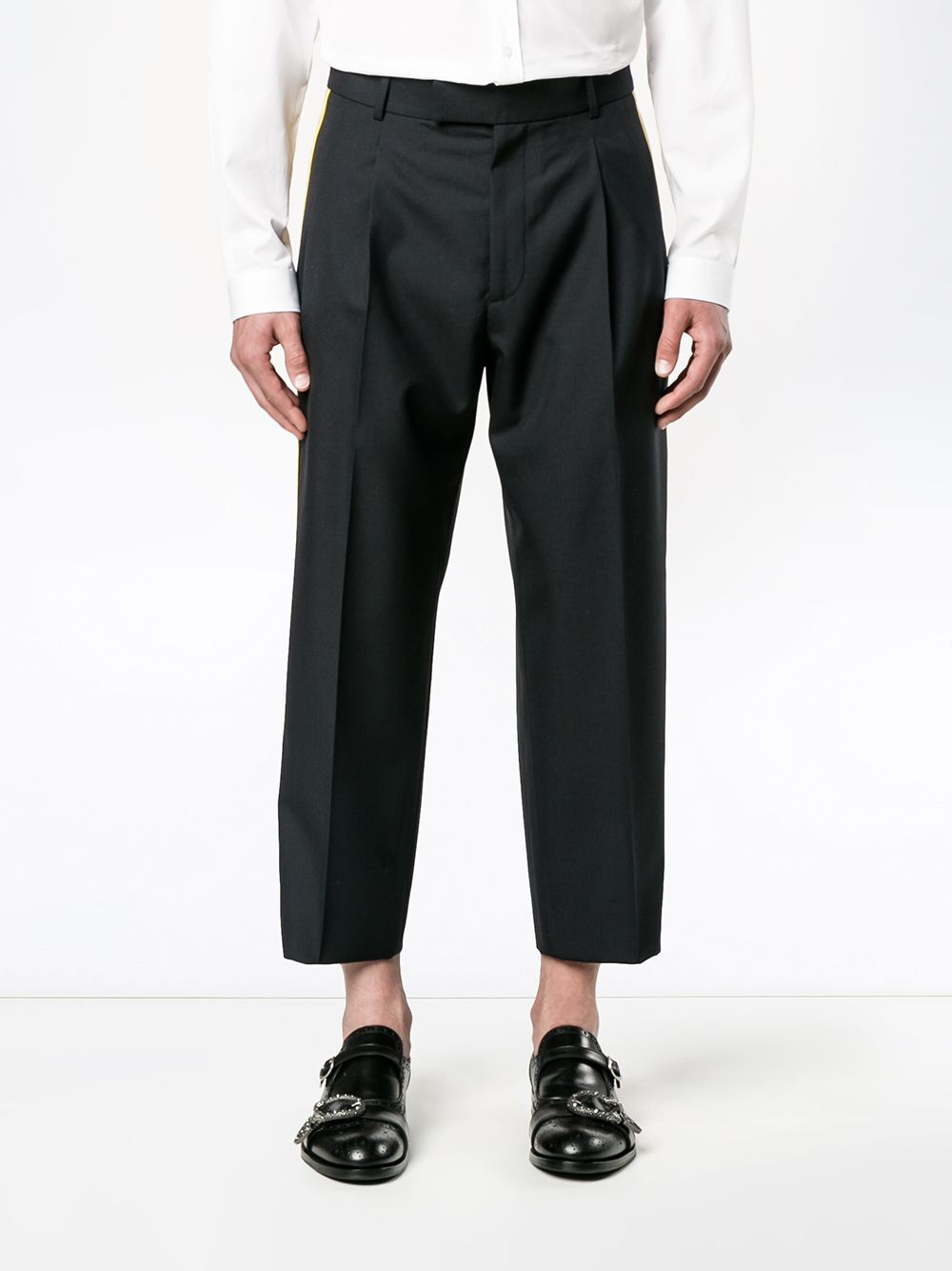 фото Gucci укороченные брюки со складками